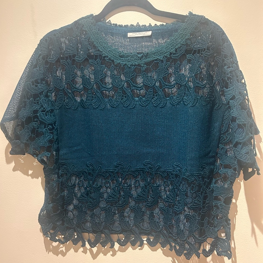 Zara Teal Top